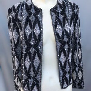 Vintage 100% Silk Papell Boutique Evening Jacket